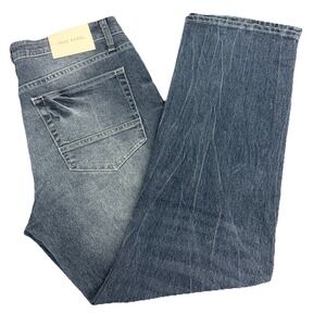 True Rebel Men's blue Jeans 805 Straight Fit Premium Denim‎ Stretch 36/32 New